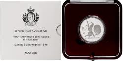 World Coins - San Marino, 10 Euro, Aligi Sassu, sculpteur(1912-2012), Proof, 2012, Rome