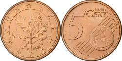 World Coins - Germany, 5 Euro Cent, 2002, Stuttgart, Copper Plated Steel,