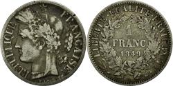 World Coins - Coin, France, Cérès, Franc, 1849, Paris, , Silver, KM:759.1