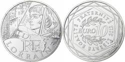World Coins - France, 10 Euro, Euros des régions, Lorraine, 2012, Silver,