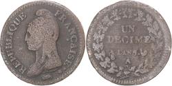 World Coins - Coin, France, Dupré, Decime, AN 7/5, Paris, , Copper, Gadoury:187