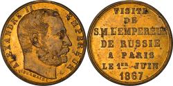 World Coins - Russia, Medal, Alexander II, 1867, Vieuxmaire, Visite de l'empereur de Russie à