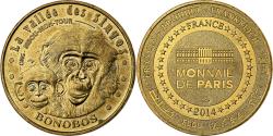 World Coins - France, Token, 86/ Vallée des Singes - Bonobos - Romagne, 2014, Copper-nickel