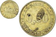 World Coins - Monaco, Token, Casino Saint Quay Portieux - 50 centimes, Game Token,