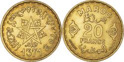 World Coins - Coin, Morocco, Mohammed V, 20 Francs, 1371, Paris, , Aluminum-Bronze