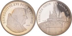 World Coins - France, Medal, Première Visite du Pape Benoit XVI en France, Lourdes, 2008
