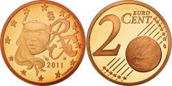 World Coins - France, 2 Euro Cent, 2011, , Copper Plated Steel, KM:1283