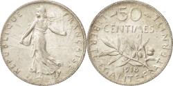World Coins - Coin, France, Semeuse, 50 Centimes, 1918, Paris, , Silver, KM:854