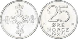 World Coins - Coin, Norway, 25 Öre, 1981
