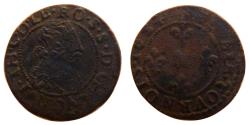 World Coins - Coin, France, Double Tournois, 1634, , Copper, Boudeau:1856