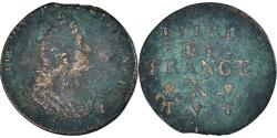 World Coins - Coin, France, Louis XIV, Liard, 1697, Amiens, , Copper, KM:284.18
