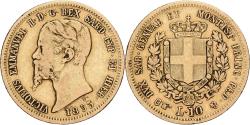 World Coins - Kingdom of Sardinia, Vittorio Emanuele II, 10 Lire, 1853, Torino, Very rare
