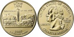 Us Coins - United States, Quarter, Quarter Dollar, 2007, U.S. Mint, Utah 1896