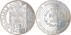 World Coins - Coin, France, Charlemagne, 100 Francs-15 Ecus, 1990, BE, , Silver
