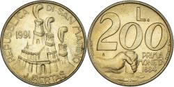 World Coins - Coin, San Marino, 200 Lire, 1991, , Aluminum-Bronze, KM:268