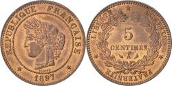 World Coins - Coin, France, Cérès, 5 Centimes, 1897, Paris, , Bronze, KM:821.1