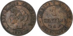 World Coins - France, Centime, Cérès, 1892, Paris, Bronze, , Gadoury:88, KM:826.1