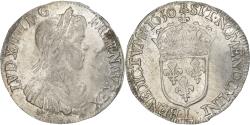 World Coins - France, Louis XIV, 1/2 Écu à la mèche longue, 1650, Bayonne, Silver