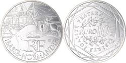 World Coins - France, 10 Euro, Basse Normandie, 2011, Paris, , Silver, KM:1729