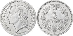 World Coins - France, 5 Francs, Lavrillier, 1947, Beaumont - Le Roger, Aluminum,