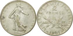 World Coins - Coin, France, Semeuse, 2 Francs, 1901, Paris, , Silver, KM:845.1