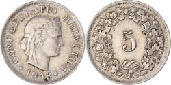 World Coins - Coin, Switzerland, 5 Rappen, 1948