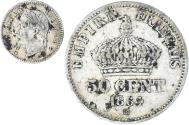 World Coins - Coin, France, Napoleon III, Napoléon III, 50 Centimes, 1864, Strasbourg
