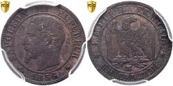 World Coins - Coin, France, Napoleon III, Centime, 1856, Marseille, PCGS, , AU(55-58)