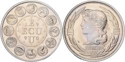 World Coins - France, Medal, Ecu Europa, Marianne, 1990, Copper-Nickel Gilt, Rodier,