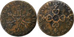 World Coins - France, Louis XIV, Six deniers dits "dardenne", Montpellier, Copper,
