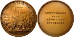 World Coins - France, Medal, Révolution Française, Siège de la Bastille, 1988, Andrieu