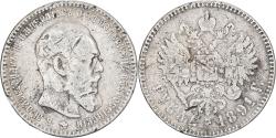 World Coins - Russia, Alexander III, Rouble, 1891, Saint Petersburg, Silver, , KM:46