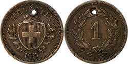 World Coins - Switzerland, Rappen, 1917, Bern, Bronze, , KM:3.2