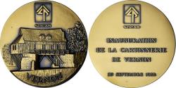 World Coins - France, Medal, Inauguration de la Cartonnerie de Vernon, 1988, Pichard,
