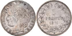 World Coins - Coin, France, Cérès, 5 Francs, 1871, Bordeaux, , Silver, KM:818.2