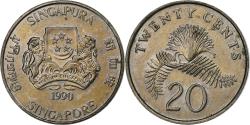 World Coins - Singapore, 20 Cents, 1990, British Royal Mint, Copper-nickel, , KM:52