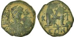 Ancient Coins - Coin, Justin I, Follis, 518-527, Constantinople, , Copper, Sear:63