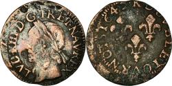 World Coins - Coin, France, Louis XIII, Double Tournois, 1642, Bordeaux, , Copper