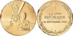 World Coins - France, Medal, La Vème République, Politics, Society, War, , Vermeil