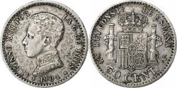 World Coins - Spain, Alfonso XIII, 50 Centimos, 1904, Madrid, Silver, , KM:705