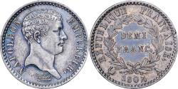 World Coins - France, Napoleon I, Demi Franc, 1807, Paris, Silver, , Gadoury:397