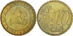 World Coins - Monaco, Rainier III, 10 Euro Cent, 2003, Paris, , Brass, KM:170