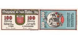 World Coins - Germany, Mölln, 100 Pfennig, 1921-12-31, UNC(65-70)