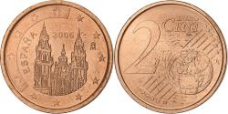 World Coins - Spain, 2 Euro Cent, 2006, Madrid, Copper Plated Steel,