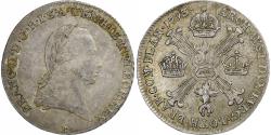 World Coins - Austrian Netherlands, Francis II, 1/4 Kronenthaler, 1793, Kremnica, Silver