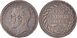 World Coins - Coin, Monaco, Honore V, 5 Centimes, Cinq, 1837, Monaco, , Copper