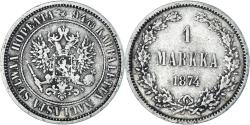 World Coins - Coin, Finland, Alexander II, Markka, 1874, Helsinki, , Silver, KM:3.2