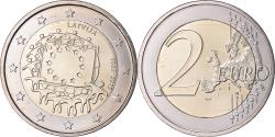 World Coins - Latvia, 2 Euro, 2015, 30 ans   Drapeau européen, , Bi-Metallic, KM:New