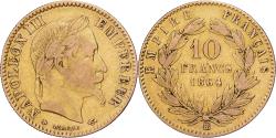 World Coins - France, Napoleon III, 10 Francs, 1864, Strasbourg, Gold,
