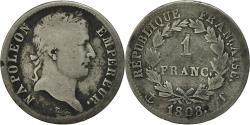 World Coins - Coin, France, Napoléon I, Franc, 1808, Nantes, , Silver, KM:682.12